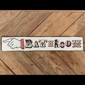 Metal Bathroom Sign